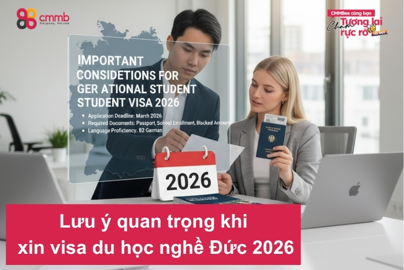 Lưu ý quan trọng khi xin visa du học nghề Đức 2026