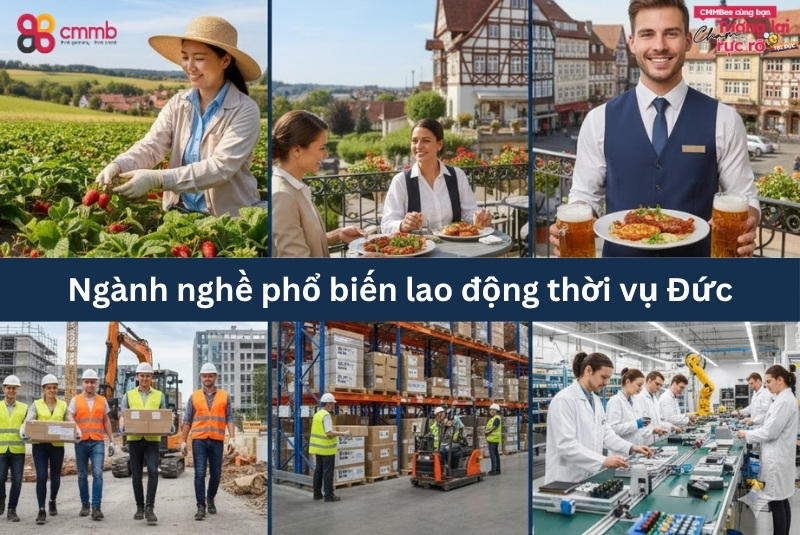 Ngành nghề phổ biến trong chương trình thời vụ Đức